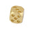 Crofta 13mm Solid Brass Dice 6-Side Spot with Round Corner