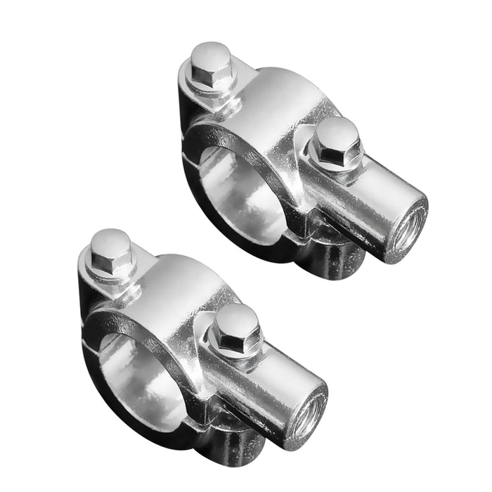 Crofta 10mm Motorcycle Bike 7/8'' Handlebar Mirror Clamp Mounting Bracket Chrome