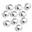 Crofta 10pcs Silver Snap Button Drill Finger Ring fits Noosa Adjustable DIY Jewelry