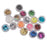 Crofta 18pcs Mixed Colors Nail Art Tips Stickers Glitter Sequins Manicure DIY