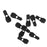 Crofta 10 Pieces Black Zipper Pulls Cord Rope Paracord Ends Lock Buckles