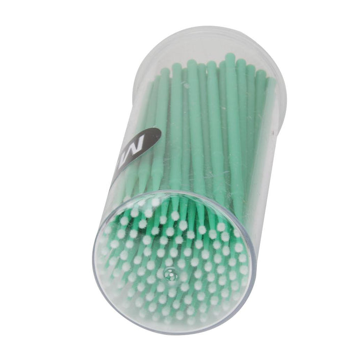 Crofta 100Pcs Disposable Eyelash Extension Micro Brush Applicators Mascara - Green