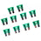 Crofta 10pcs 30A 32V Green Standard Blade Fuses Replacement for Auto Car