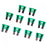 Crofta 10pcs 30A 32V Green Standard Blade Fuses Replacement for Auto Car