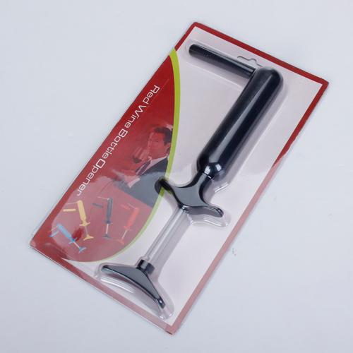 Crofta Vacuum Needle Pump Wine Bottle Opener Black