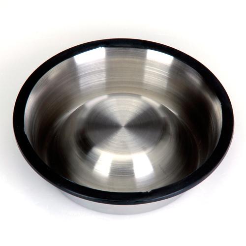 Crofta Stainless Steel Food Bowl w/ Rubber Ring for Pet Dog Cat - 1#