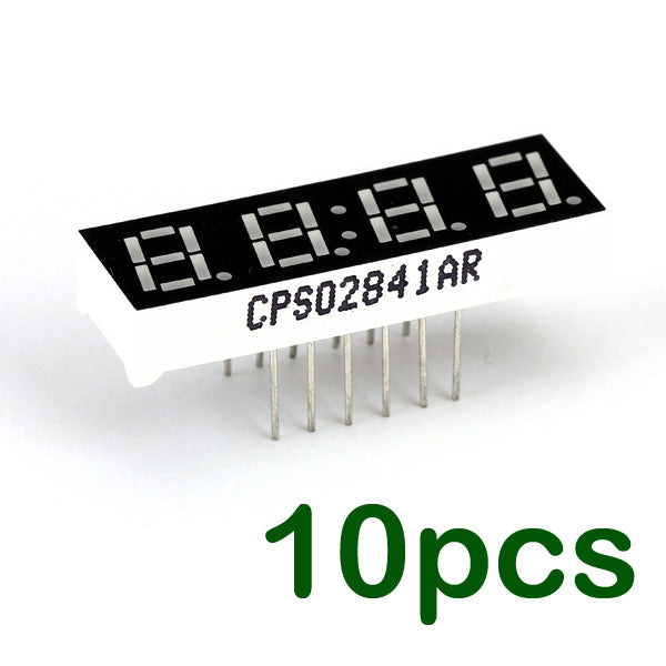 Crofta 10pcs 0.28inch 4 Digit Red LED Display Common Cathode with Time Display