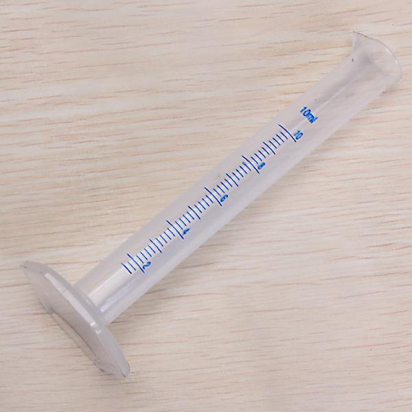 Crofta 10ml Transparent Plastic Graduated Cylinder