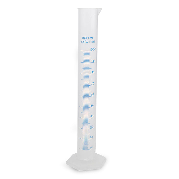 Crofta 100ml Transparent Plastic Graduated Cylinder