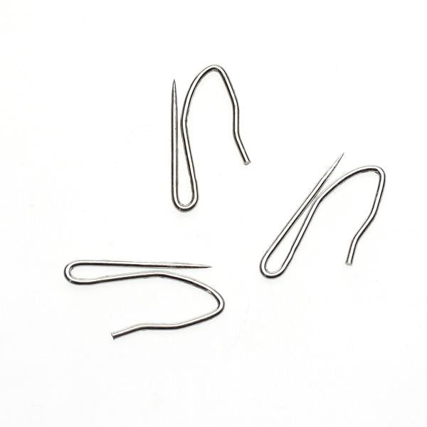 Crofta 10pcs Curtain Drapery Pin Hooks - Silvery