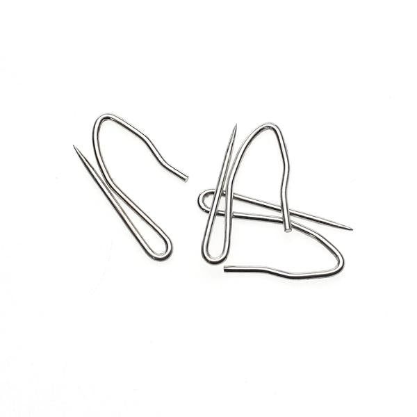 Crofta 10pcs Curtain Drapery Pin Hooks - Silvery