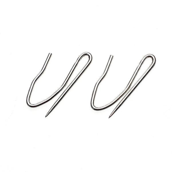 Crofta 10pcs Curtain Drapery Pin Hooks - Silvery