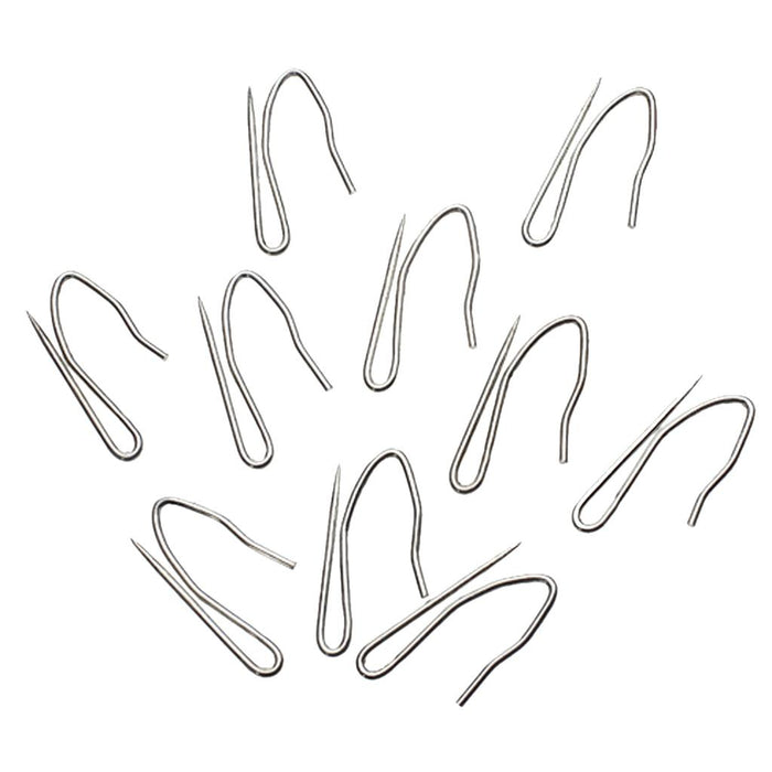 Crofta 10pcs Curtain Drapery Pin Hooks - Silvery