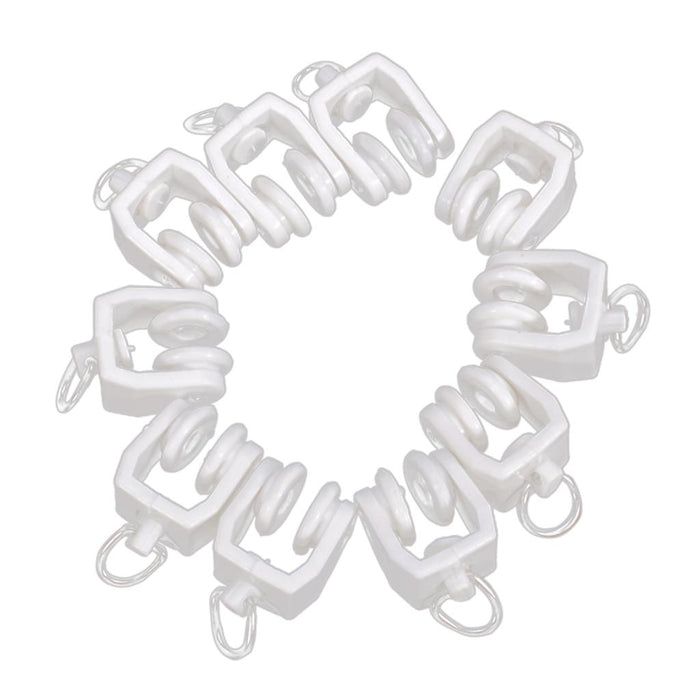 Crofta 10pcs Plastic Curtain Track Runners Rail Runners with Eyelet