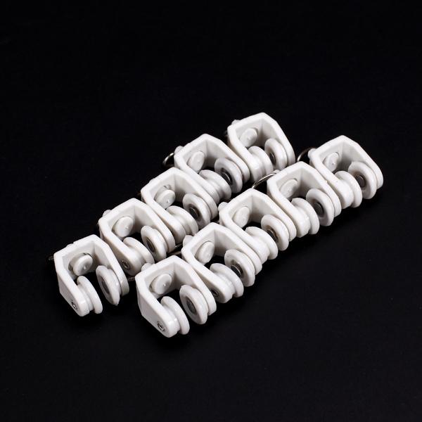 Crofta 10pcs Plastic Curtain Track Runners Rail Runners with Eyelet