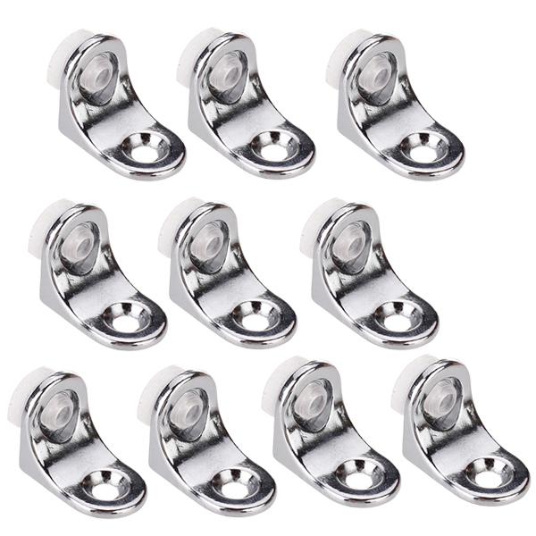 Crofta 10pcs Glass Shelf Right Angle Fixing Clip Bracket with Suction Cup