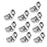 Crofta 10pcs Glass Shelf Right Angle Fixing Clip Bracket with Suction Cup