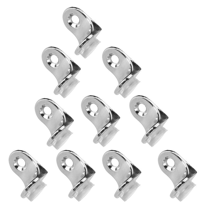 Crofta 10pcs Glass Shelf Right Angle Fixing Clip Bracket with Suction Cup