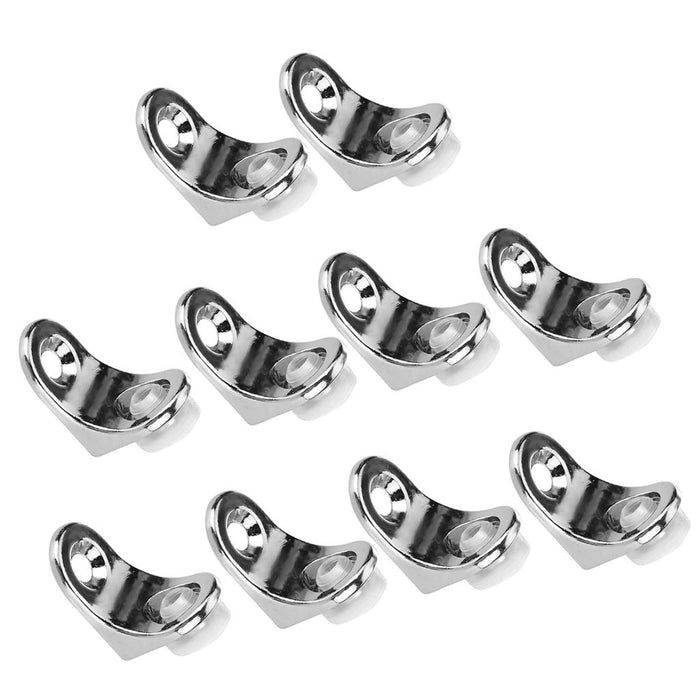 Crofta 10pcs Glass Shelf Right Angle Fixing Clip Bracket with Suction Cup