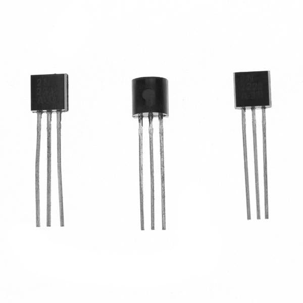 Crofta 100pcs 2N2222 TO-92 NPN 40V 0.8A Transistor