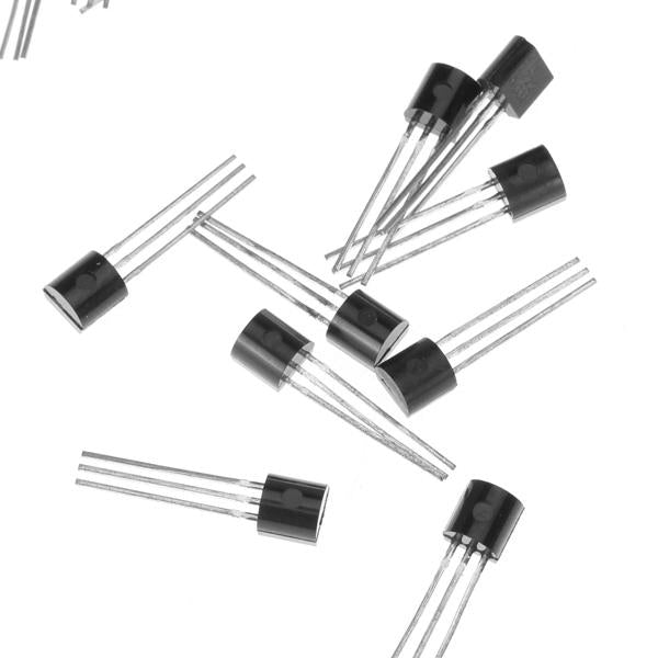 Crofta 100pcs 2N2222 TO-92 NPN 40V 0.8A Transistor