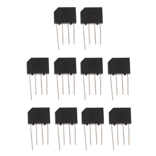 Crofta 10Pcs Single Phase 3.0 AMPS Glass Passivated Bridge Rectifiers