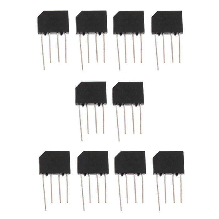 Crofta 10Pcs Single Phase 3.0 AMPS Glass Passivated Bridge Rectifiers