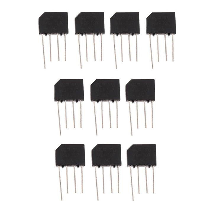 Crofta 10Pcs Single Phase 3.0 AMPS Glass Passivated Bridge Rectifiers