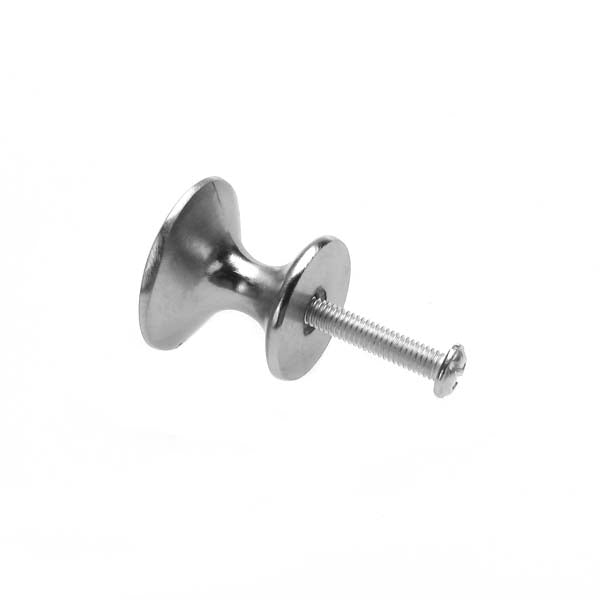 Crofta 10x Round Cabinet Door Drawer Bin Handle Pull Knob Hardware - Brushed steel