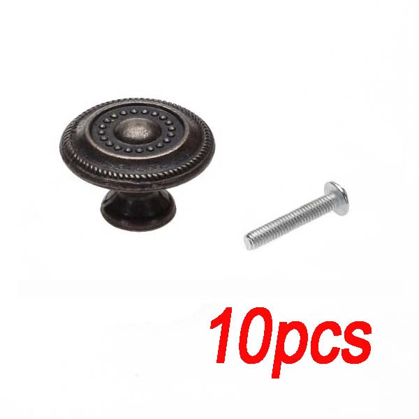 Crofta 10x Round Cabinet Door Drawer Bin Handle Pull Knob Hardware