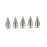 Crofta 10pcs Cone Spikes Screw Fixed Studs for DIY Craft Leathercraft