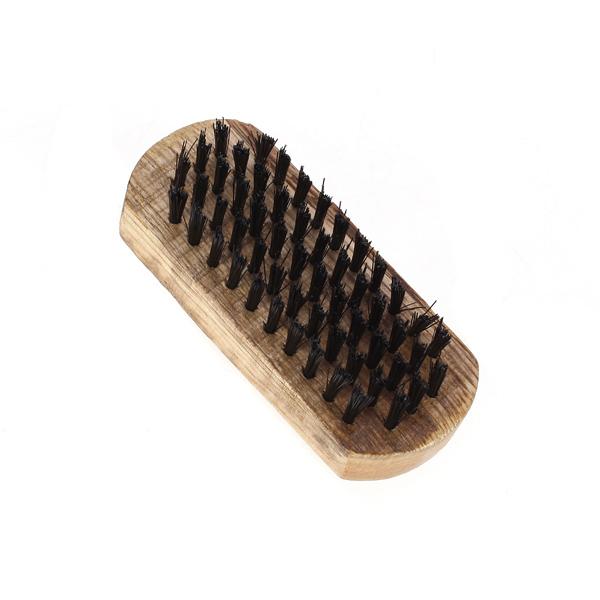 Crofta Wooden Handle Bristle Brush Boot Shoe Brush Polish Buffing Brush