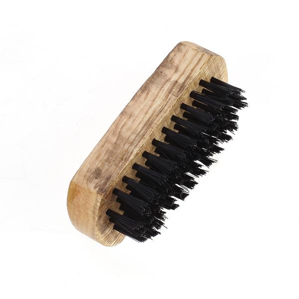 Crofta Wooden Handle Bristle Brush Boot Shoe Brush Polish Buffing Brush