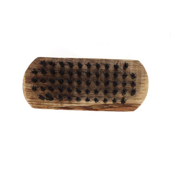 Crofta Wooden Handle Bristle Brush Boot Shoe Brush Polish Buffing Brush