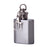 Crofta 1oz Portable Stainless Steel Hip Flask Key Chain Silver