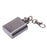 Crofta 1oz Portable Stainless Steel Hip Flask Key Chain Silver