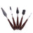 Crofta A Set of 5pcs Stainless Steel Spatula Palette Knife with Wooden Handle