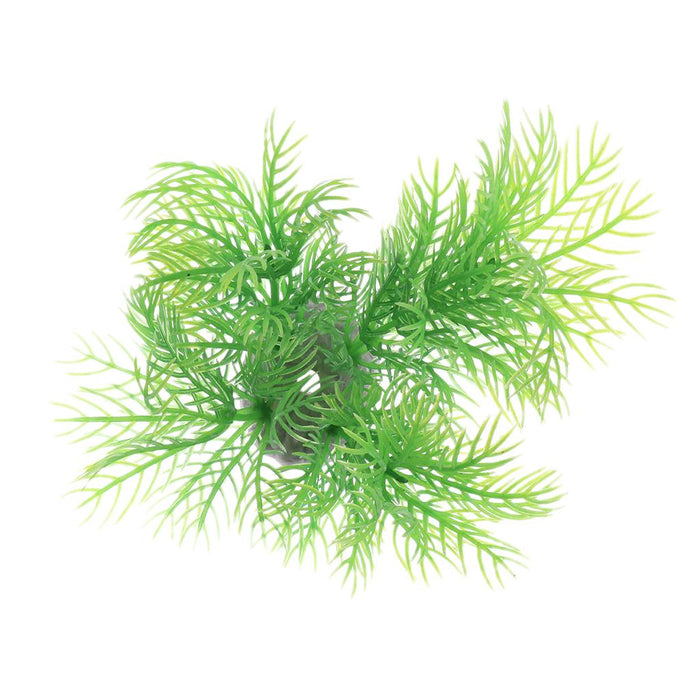 Crofta 6cm Plastic Aquarium Plants Ornament for Fish Tank - Green