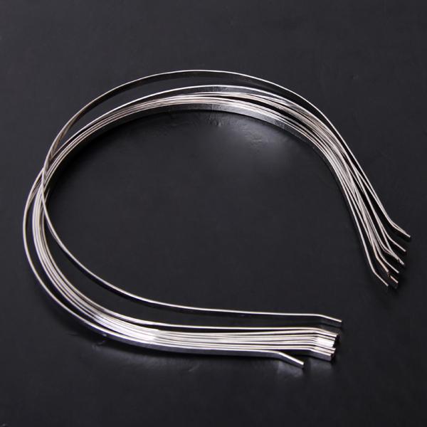 Crofta 10Pcs 4mm Blank Headbands Metal Hair Band Lots DIY Accessories