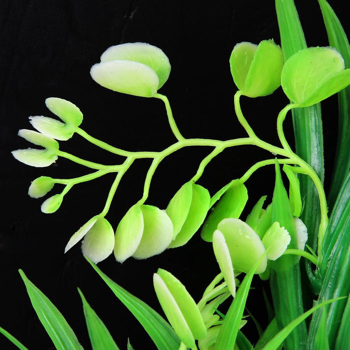 Crofta Plastic Non-Toxic Environment Friendly Simulation Aquatic Plant Aquarium Ornament Decorations Green 8.7 x 5.5 x 24cm