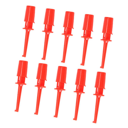 Crofta 10 x Mini Test Hook Probe Spring Clip for PCB SMD IC Red