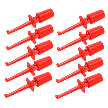 Crofta 10 x Mini Test Hook Probe Spring Clip for PCB SMD IC Red