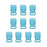 Crofta 10pcs 5/8" Side Release Plastic Buckles for 0.6" Webbing Straps Deep Skyblue