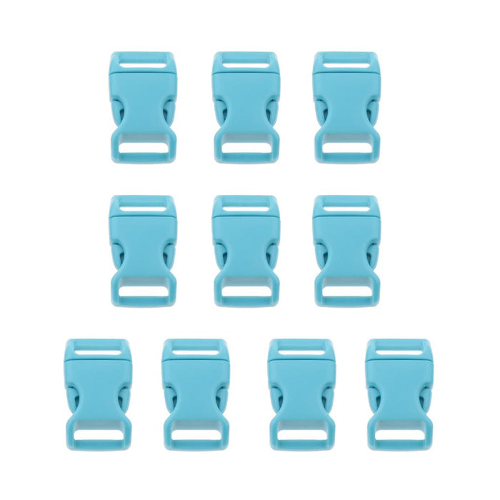 Crofta 10pcs 5/8" Side Release Plastic Buckles for 0.6" Webbing Straps Deep Skyblue