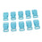 Crofta 10pcs 5/8" Side Release Plastic Buckles for 0.6" Webbing Straps Deep Skyblue