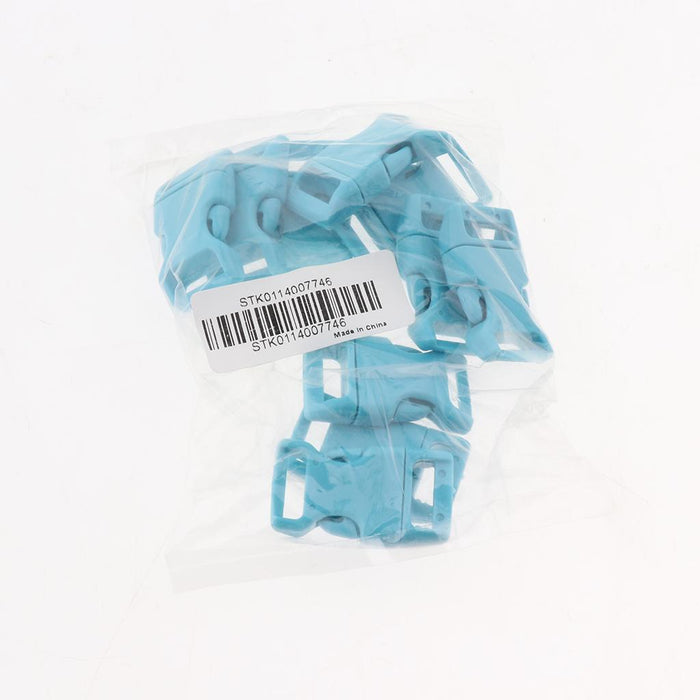 Crofta 10pcs 5/8" Side Release Plastic Buckles for 0.6" Webbing Straps Deep Skyblue