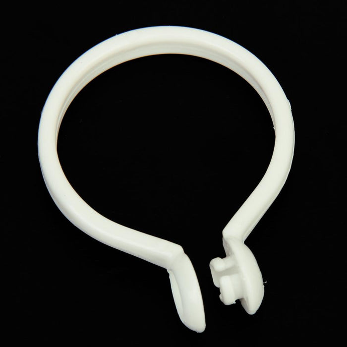 Crofta 10pcs Curtain Rod Rings with Eyelet White