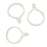 Crofta 10pcs Curtain Rod Rings with Eyelet White