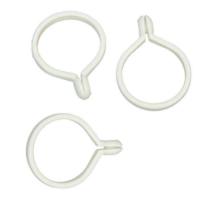 Crofta 10pcs Curtain Rod Rings with Eyelet White