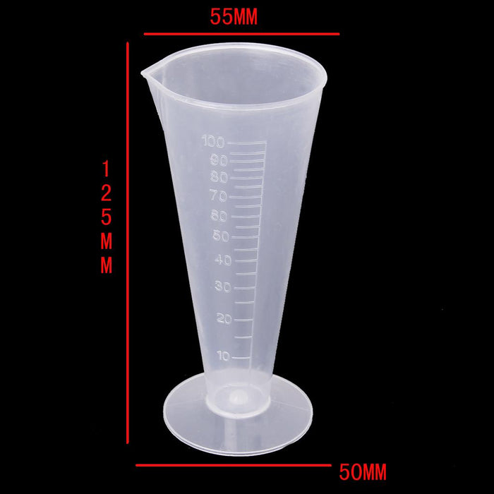 Crofta 100ml Kitchen Laboratory Plastic Measurement Beaker Measuring Cup